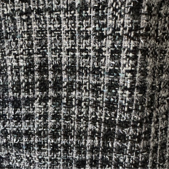 EXPRESS METALLIC PLAID TWEED JACKET WITH BRAIDED DETAIL SIZE MEDIUM - Picture 9 of 9